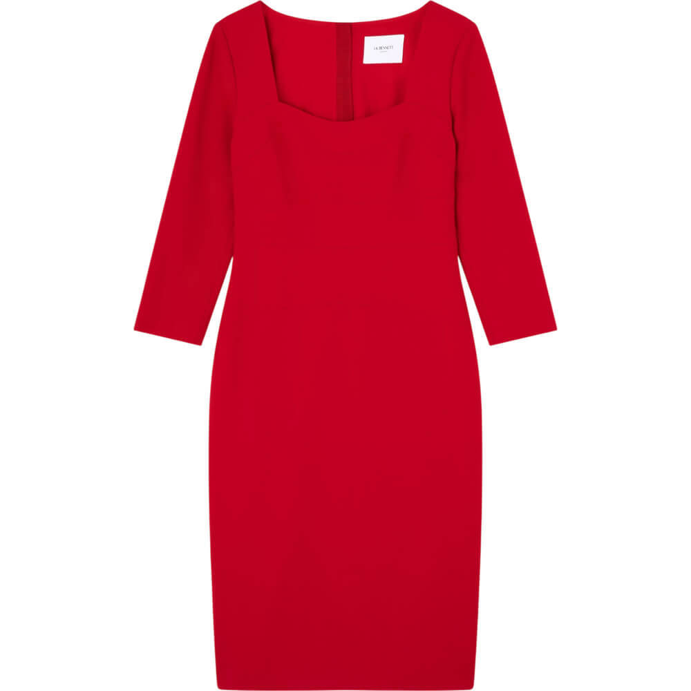 LK Bennett Altyn Shaped Seam Fitted Crepe Dress